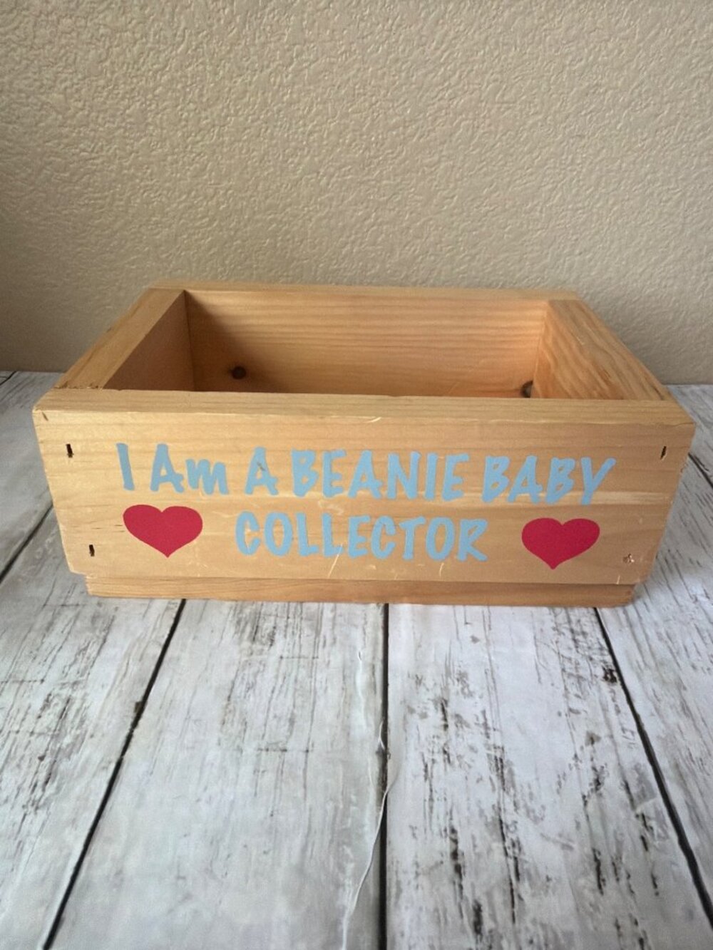 Vintage 90s Beanie Baby Collector Wooden Box Crate Rare Handmade Display Storage - Picture 3 of 11
